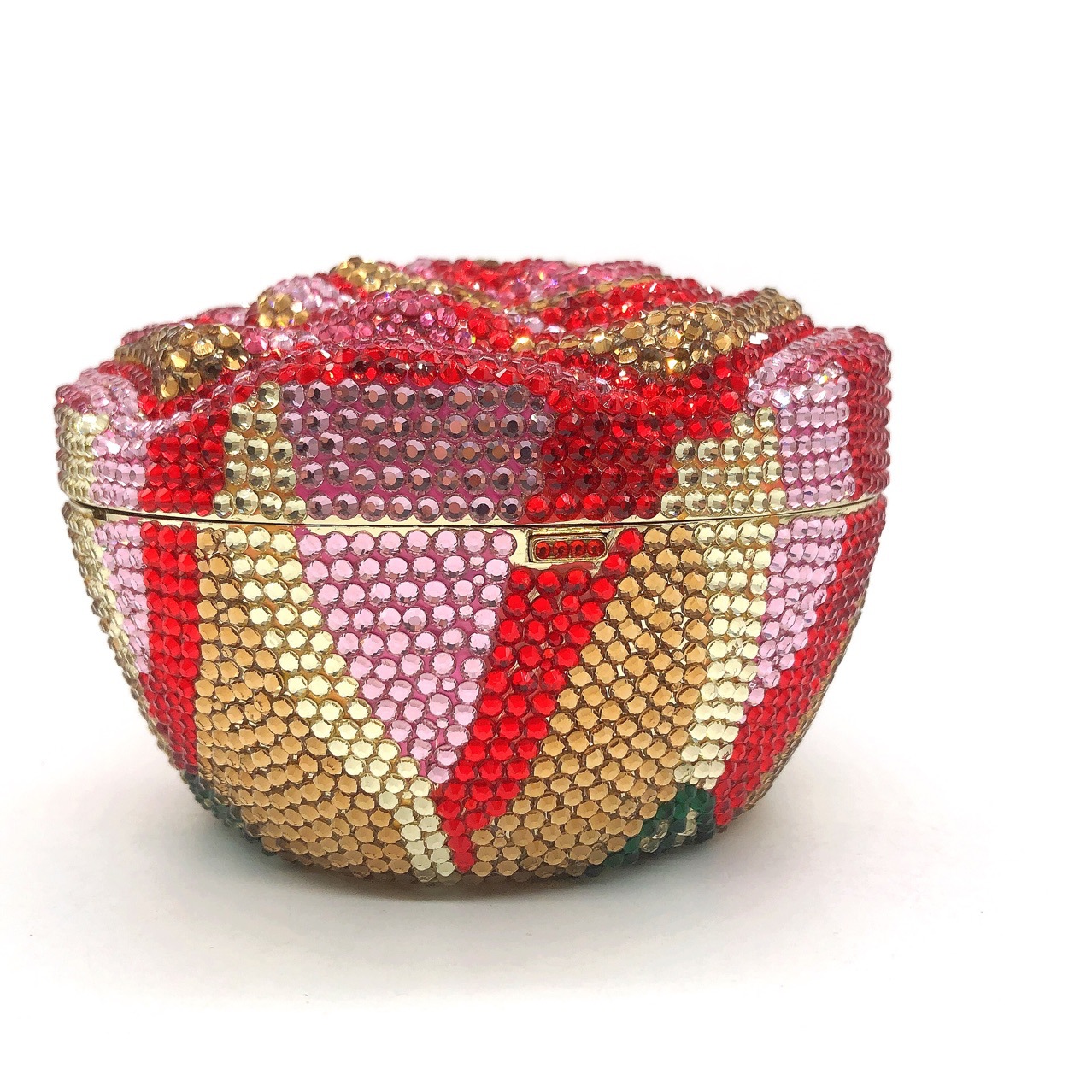 Women Bags Green - Torebka Kopertówka z Kryształkami Diamentowymi Wysokiej