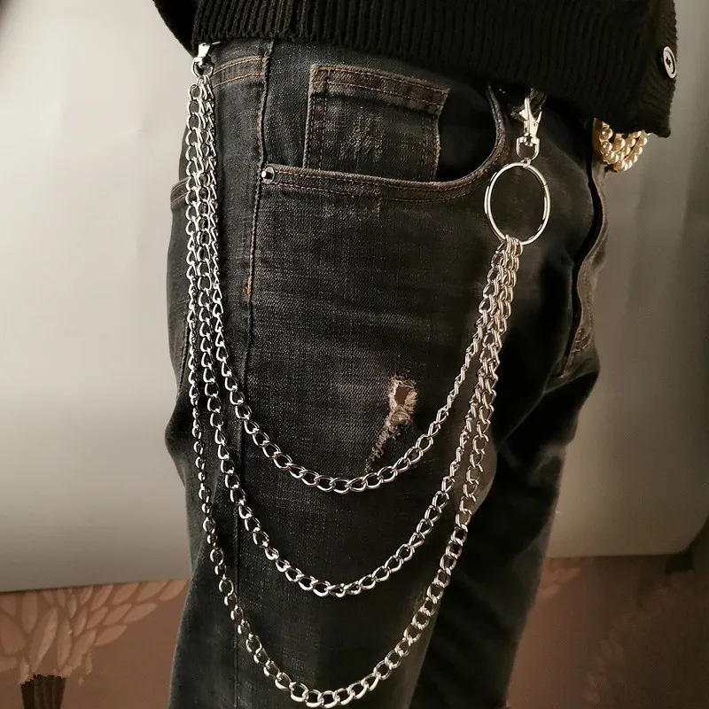 Mini Purse Chain - Metalowy pasek z łańcuchem, punkowy haczyk,