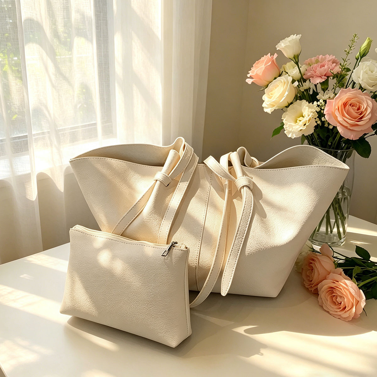 Women Bags Mk - Modna minimalistyczna torba typu tote o