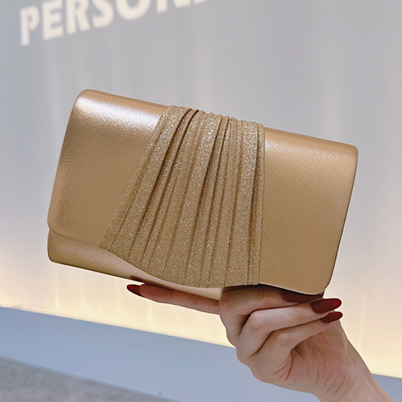 Mini Purse Chain - Złota Mała Wieczorowa Kopertówka Damska, Modna