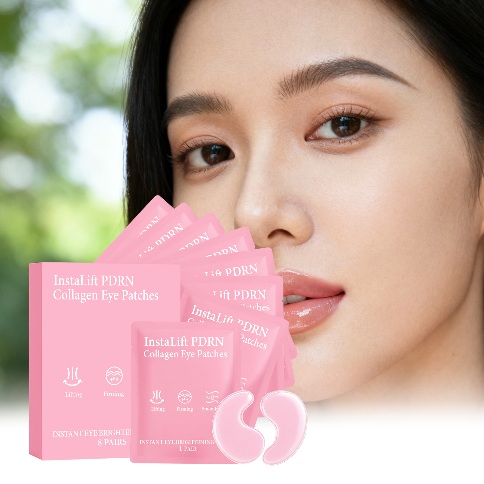 Women Bags Under Eyes - Instalift PDRN Kolagenowe Plastry pod Oczy