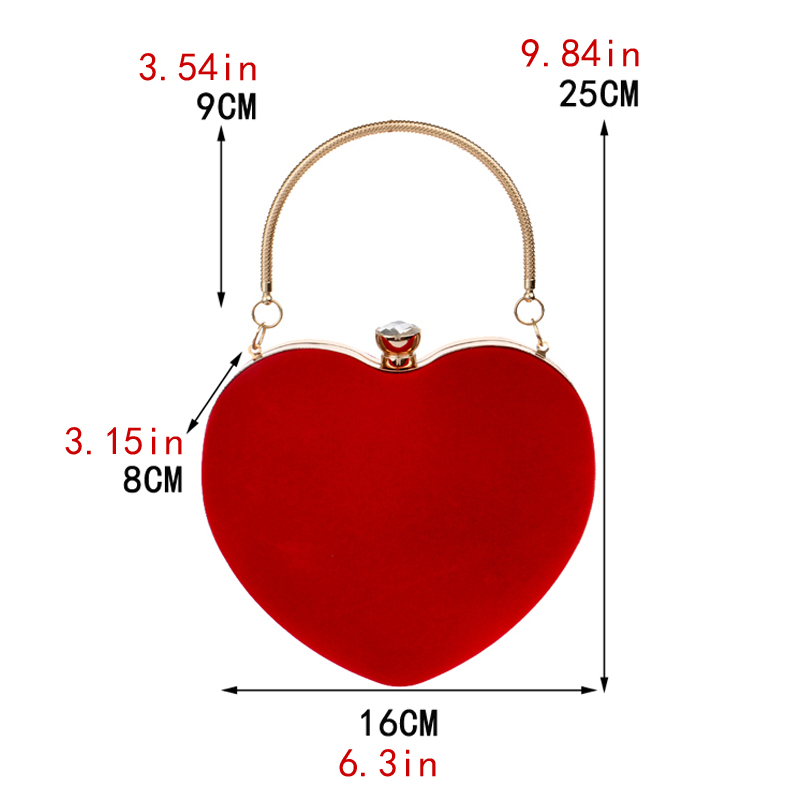 Czerwone serce Design damskie  – Mini Purse Chain recenzja i cena