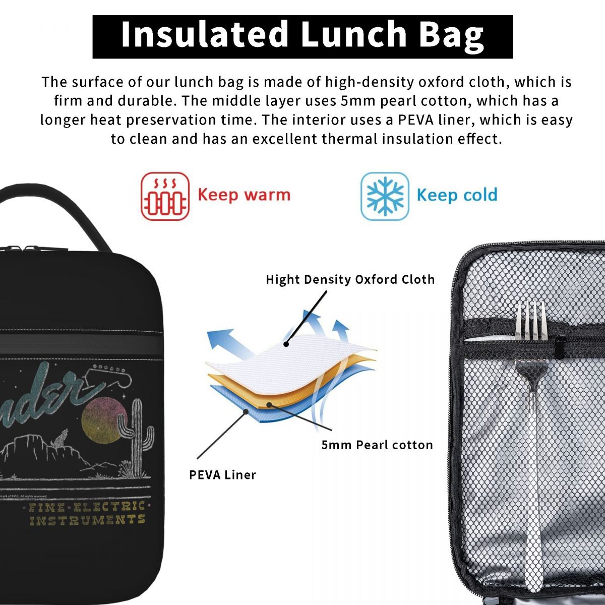 Torba na lunch z motywem jazzu – Women Bags Company recenzja i cena