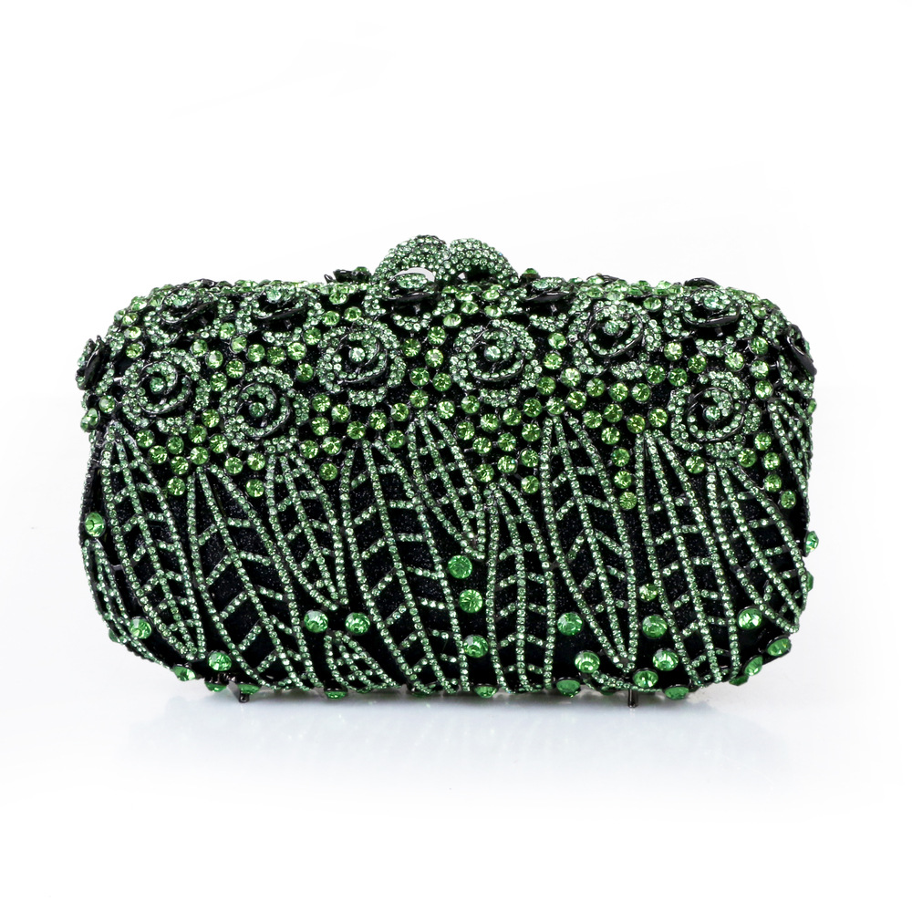 Pełne kamienie kwiatowe pudełk – Women Bags Green recenzja i cena